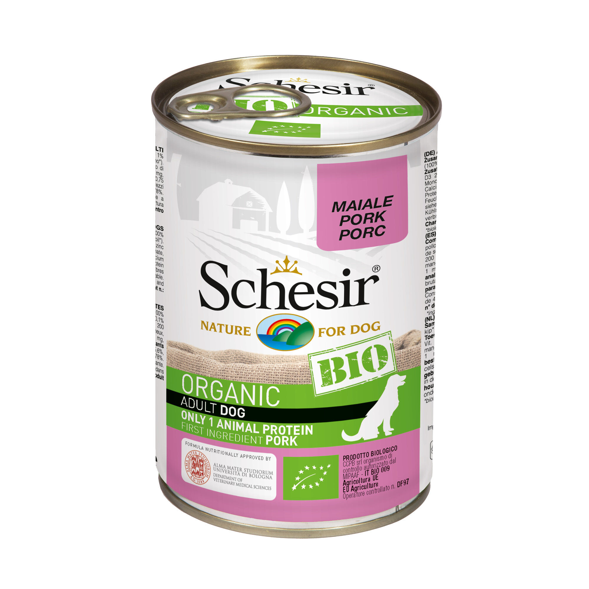 Schesir - P&acirc;t&eacute;e au Porc Bio Pour Chiens - 400g Image num&eacute;ro 1