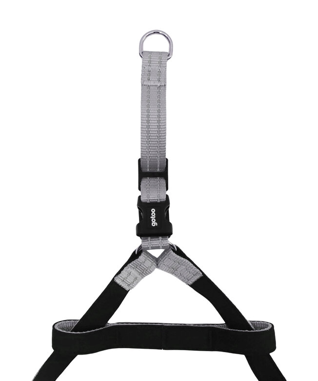 Gotoo - Harnais Essentials en Nylon Premium Gris pour Chien - XS Image numéro 4 Gotoo - Harnais Essentials en Nylon Premium Gris pour Chien - XS Image numéro 4