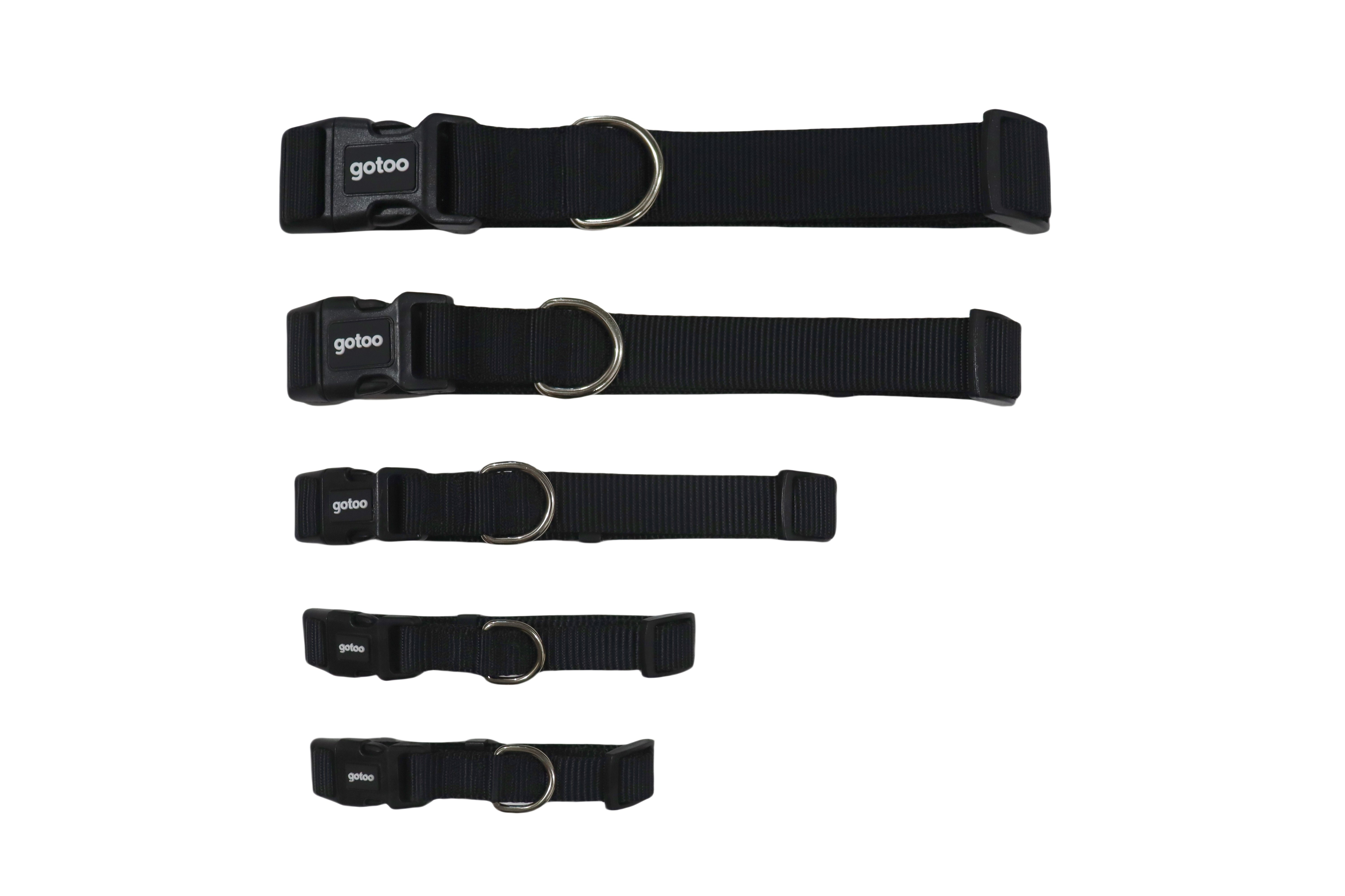 Gotoo - Collier Essentials en Nylon Noir pour Chien - XS Image num&eacute;ro 4