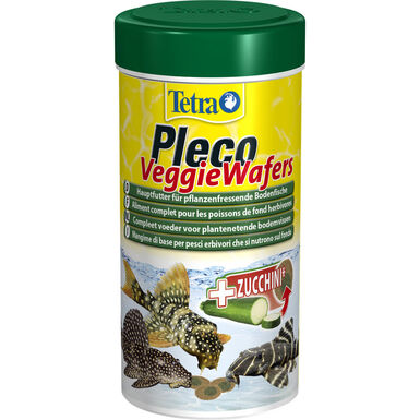 Tetra - Aliment Complet Pleco Veggie Wafers pour Poissons de Fond Herbivores - 250ml
