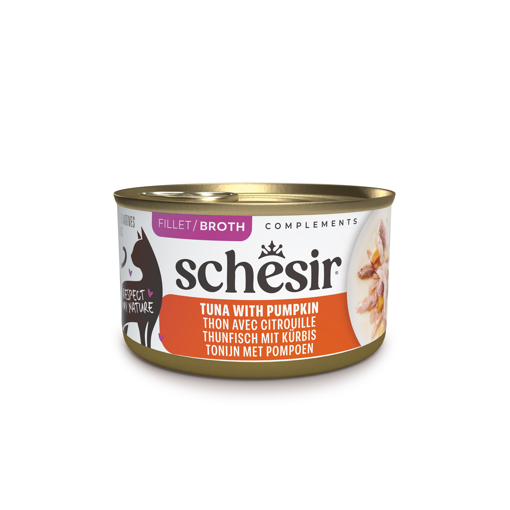 Schesir - P&acirc;t&eacute;e en Gel&eacute;e Thon Et Courge en Bouillon Pour Chats - 70g Image num&eacute;ro 1