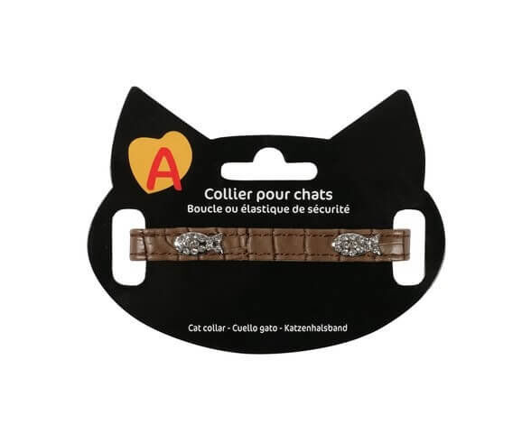 Animalis - Collier Fantaisie Poisson pour Chat - Marron Image num&eacute;ro 1