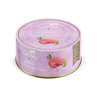 Terra Felis - Aliment Naturel à la Dinde pour Chats - 80g