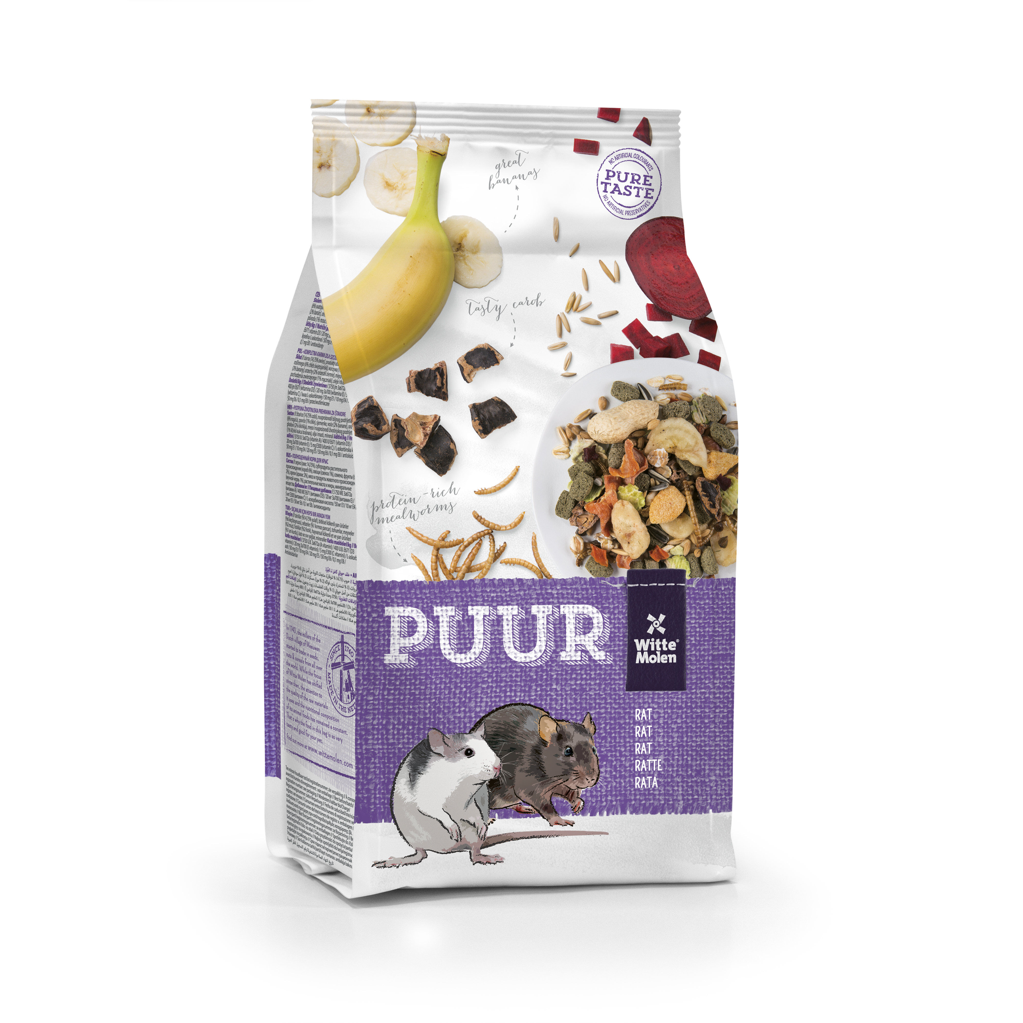 Witte Molen - Aliment Muesli Puur Rat - 800g Image num&eacute;ro 1