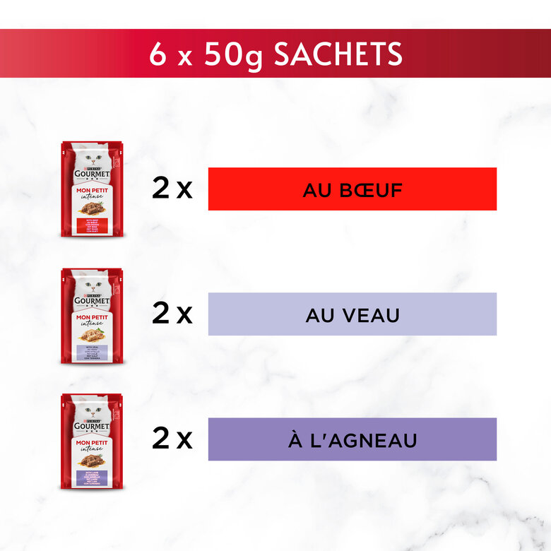GOURMET - Sachets fraîcheurs MON PETIT à la Viande pour Chats - 6x50g Image numéro 5 GOURMET - Sachets fraîcheurs MON PETIT à la Viande pour Chats - 6x50g Image numéro 5