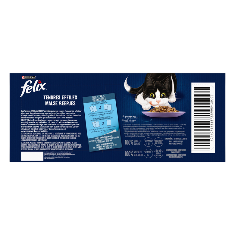 FELIX - Sachets Fraîcheur Tendres Effilés en Gelée Sélection Mixte pour Chats - 44x85g Image numéro 2 FELIX - Sachets Fraîcheur Tendres Effilés en Gelée Sélection Mixte pour Chats - 44x85g Image numéro 2