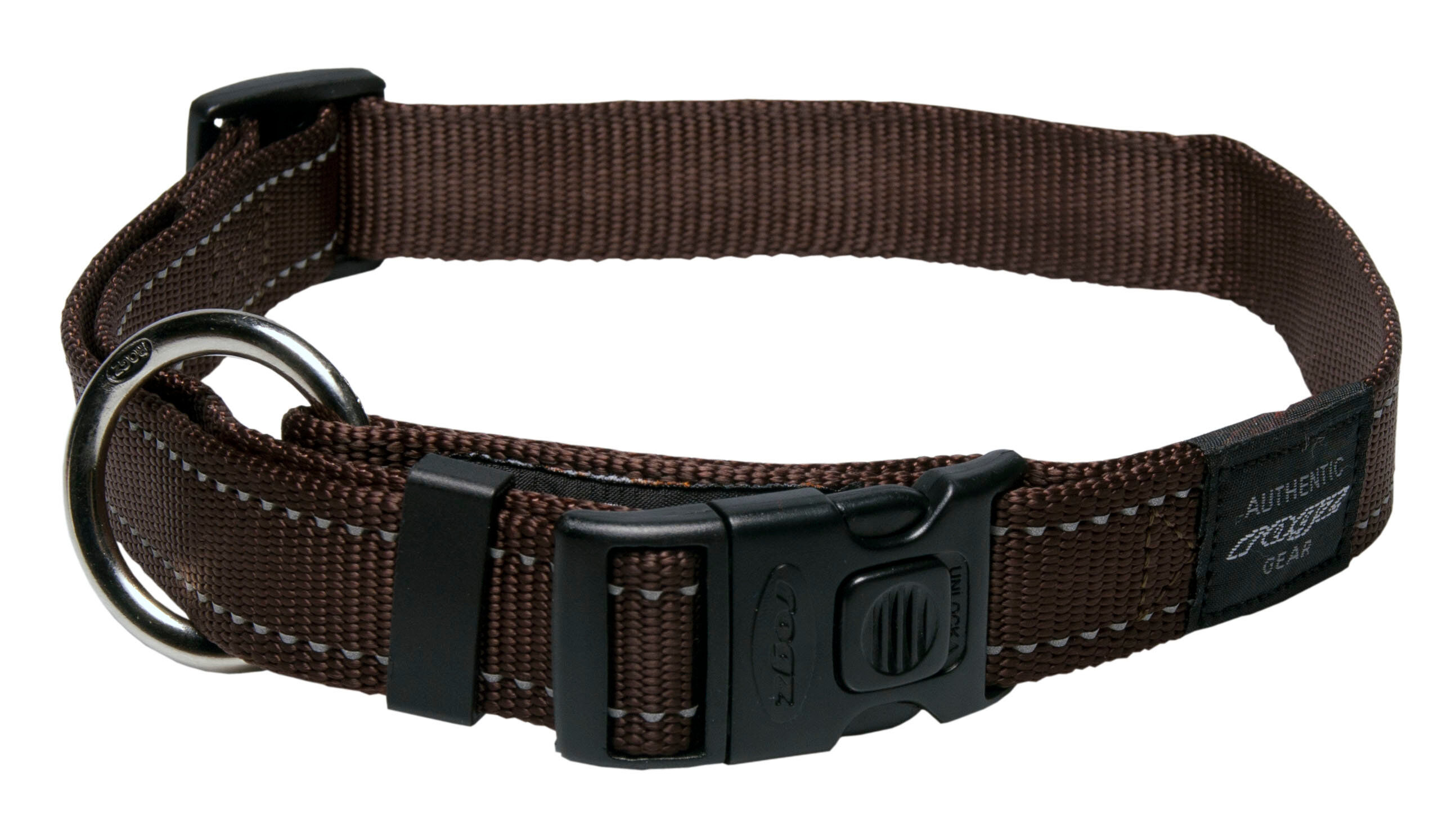 Rogz - Utility Collier R&eacute;fl&eacute;chissant Marron - 25mm Image num&eacute;ro 1