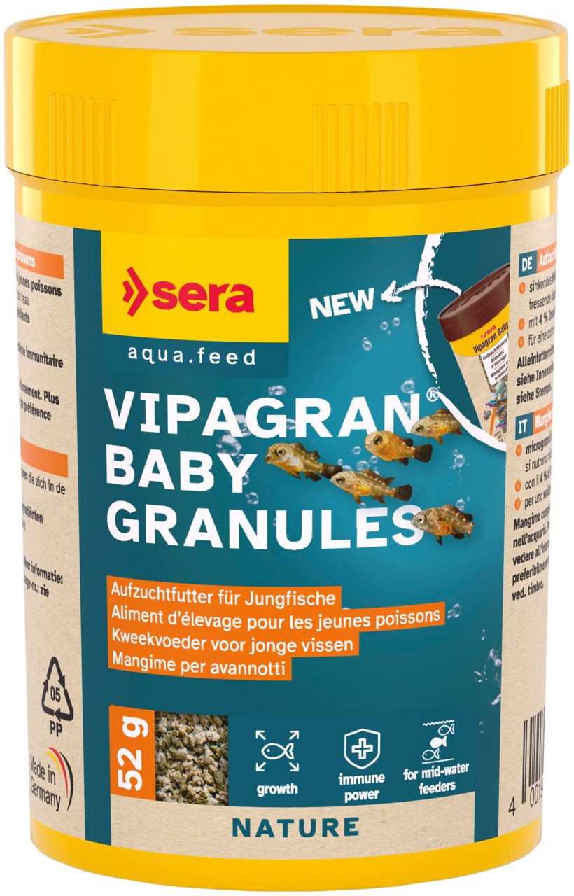 Sera - Granul&eacute;s Vipagran Baby Granules pour Poissons - 52g/100ml Image num&eacute;ro 1