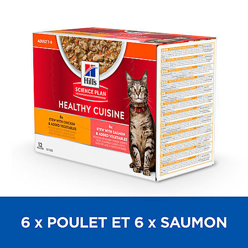 Hill&rsquo;s Science Plan Heathy Cuisine Mijot&eacute;s Pour Chat Adulte Au Poulet Et L&eacute;gumes Ajout&eacute;s  - 12x80g Image num&eacute;ro 4