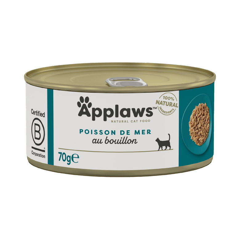 Applaws - Pâtée en Boîte aux Poissons de Mer pour Chat - 70g Image numéro 1 Applaws - Pâtée en Boîte aux Poissons de Mer pour Chat - 70g Image numéro 1