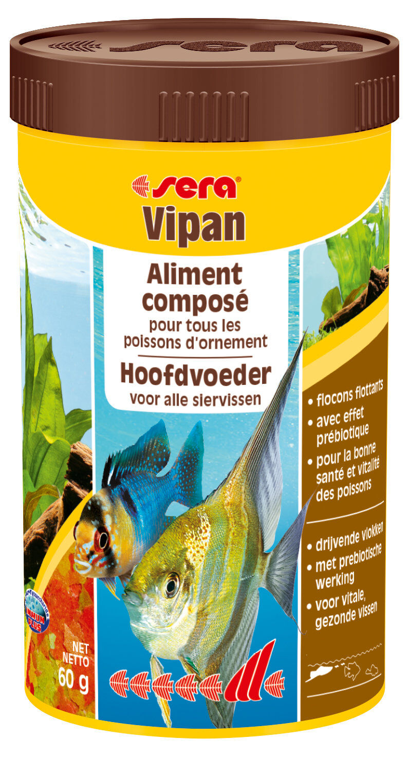 Sera - Aliments Compos&eacute; en Flocons Vipan pour Poissons d'Ornement - 250ml Image num&eacute;ro 1