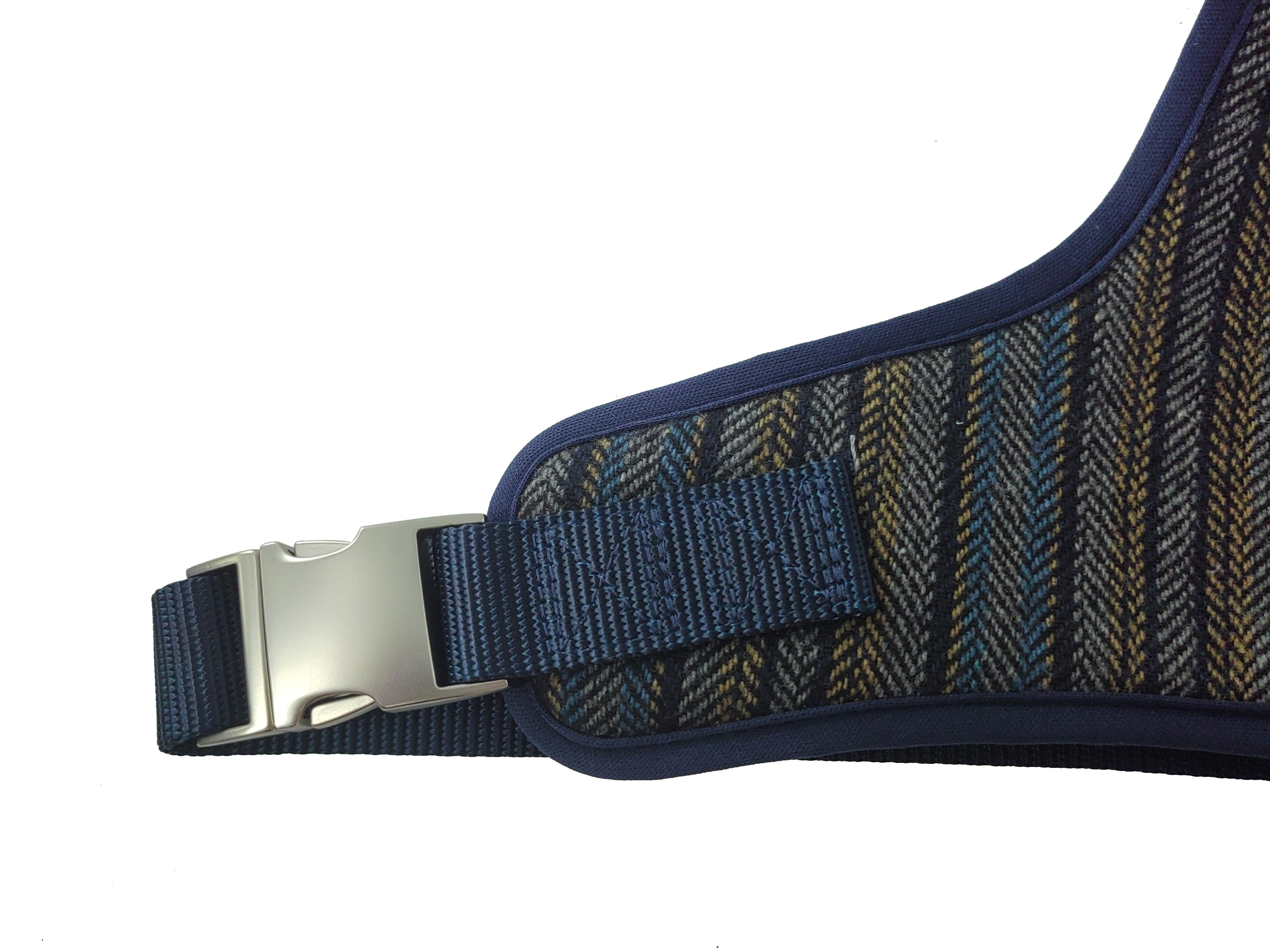 Gotoo - Harnais T-shirt en Tweed Bleu pour Chien - L Image num&eacute;ro 3