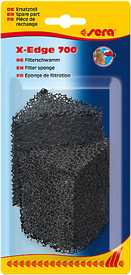 Éponge de filtration sera, noire (2 pces) - X-Edge 700