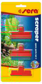 Sera - Eponges Grattoir et Lame en Plastique Scraper de Rechange pour Aquarium - x2/x1