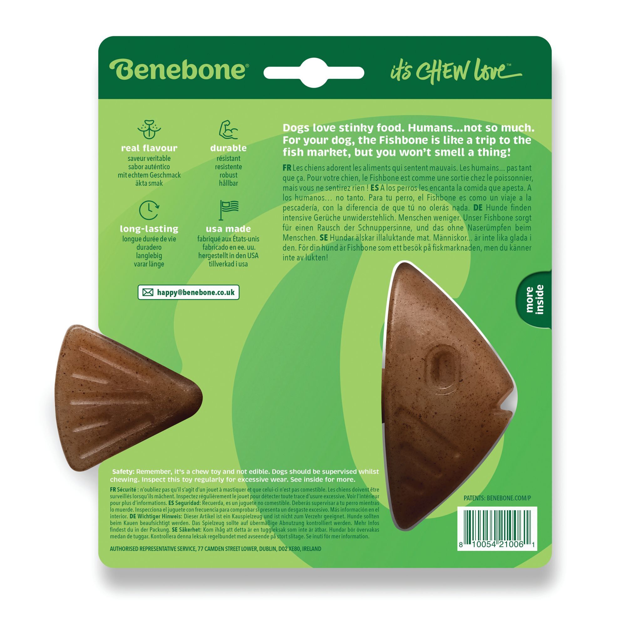 Benebone - Jouet Os A Macher Fishbone - S Image num&eacute;ro 2