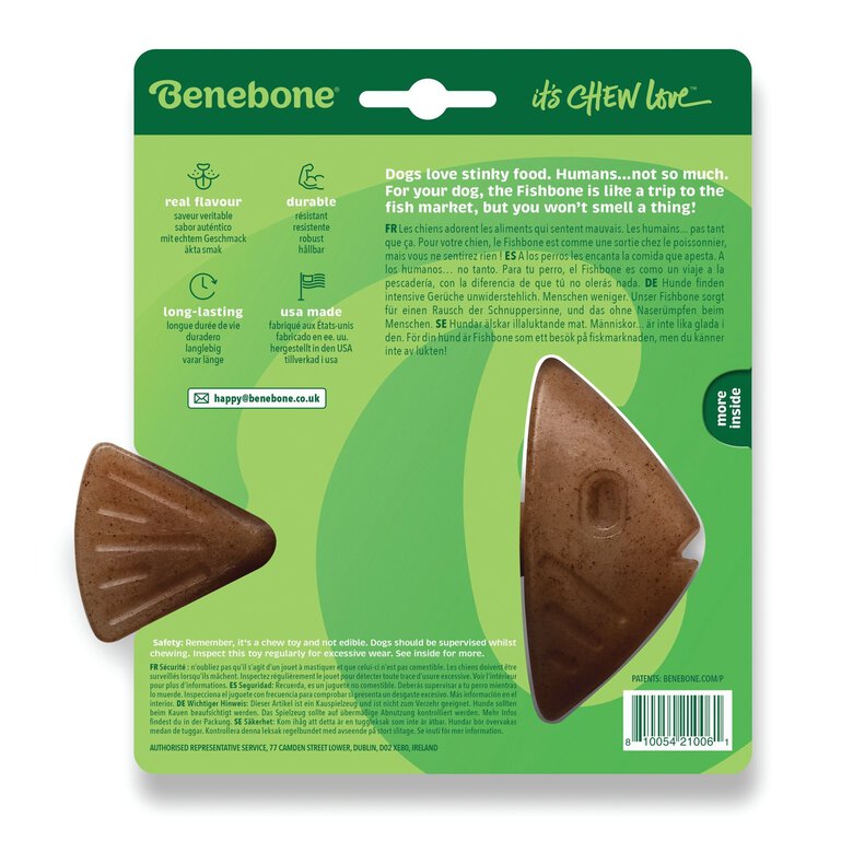 Benebone - Jouet Os A Macher Fishbone - S Image numéro 2 Benebone - Jouet Os A Macher Fishbone - S Image numéro 2