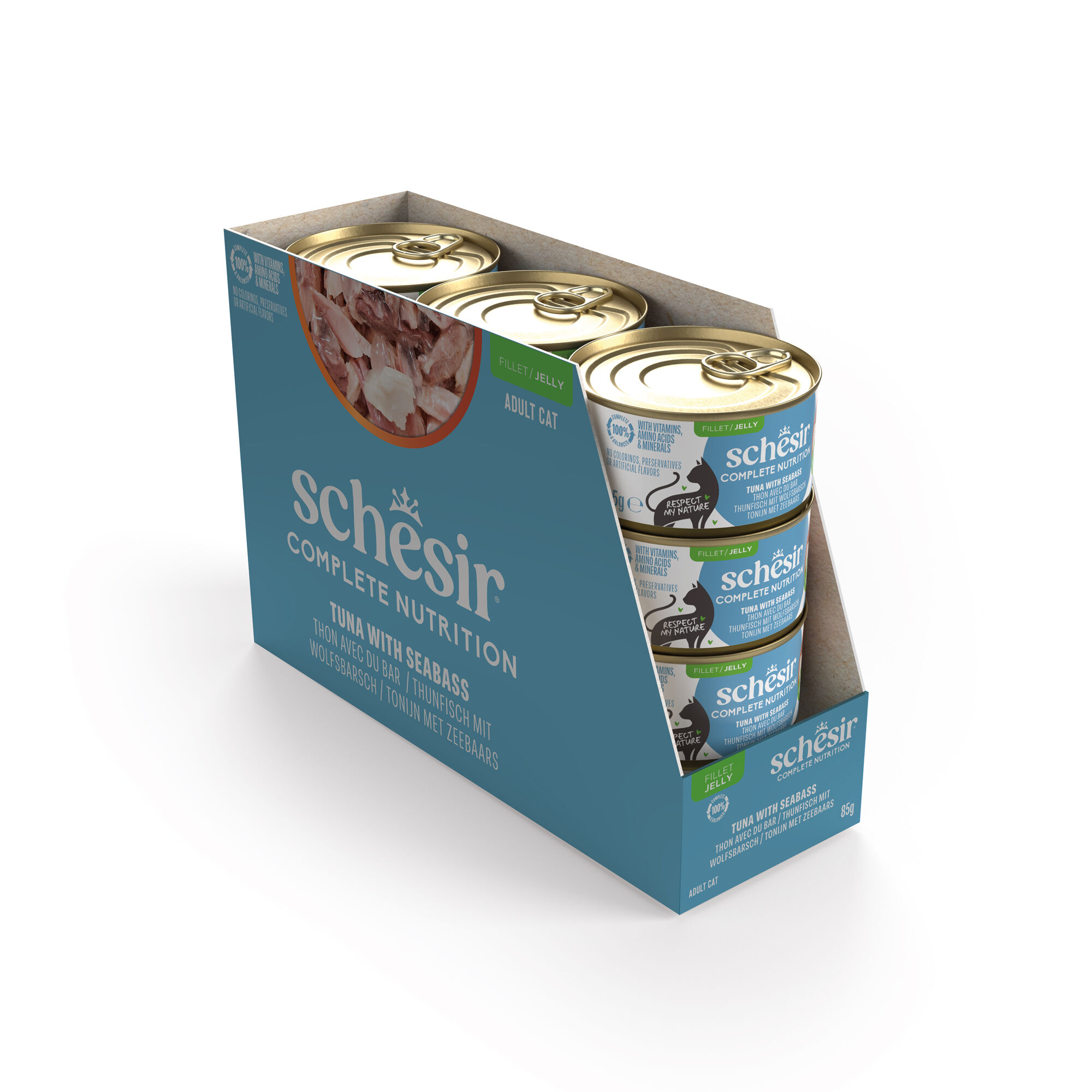 Schesir - Bo&icirc;te P&acirc;t&eacute;e Thon avec Bar en Gel&eacute;e pour Chat - 85g Image num&eacute;ro 3
