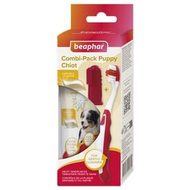 Beaphar - COMBI-PACK CHIOT Dentifrice & Brosse à dents