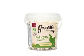 Gasco - Friandises Gascotte Pop-Corn Nature Bio à Picorer pour Basse-cour - 30g