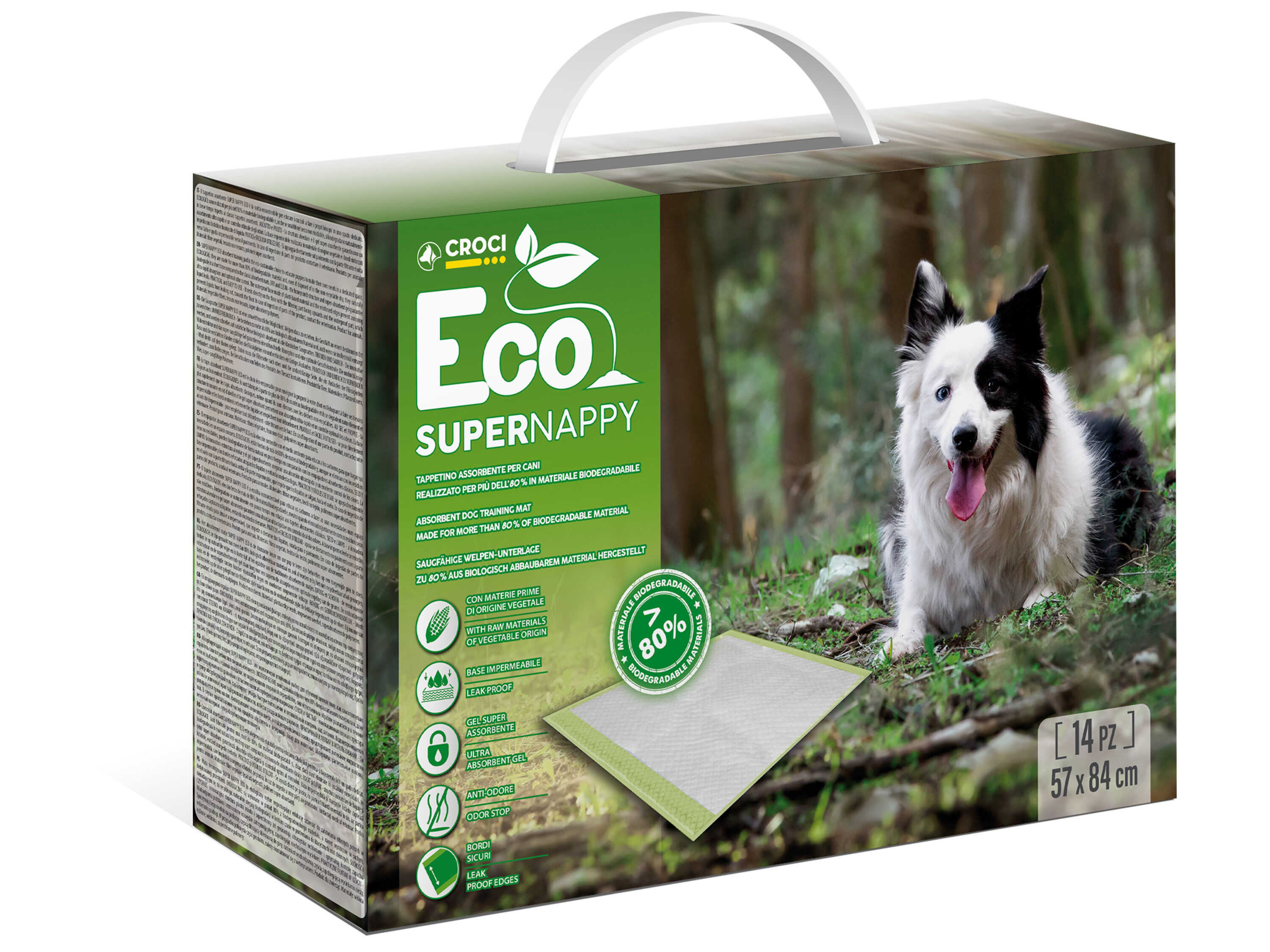 Croci - Tapis Hygi&eacute;nique SUPER NAPPY ECO x14 - 57x84cm Image num&eacute;ro 1