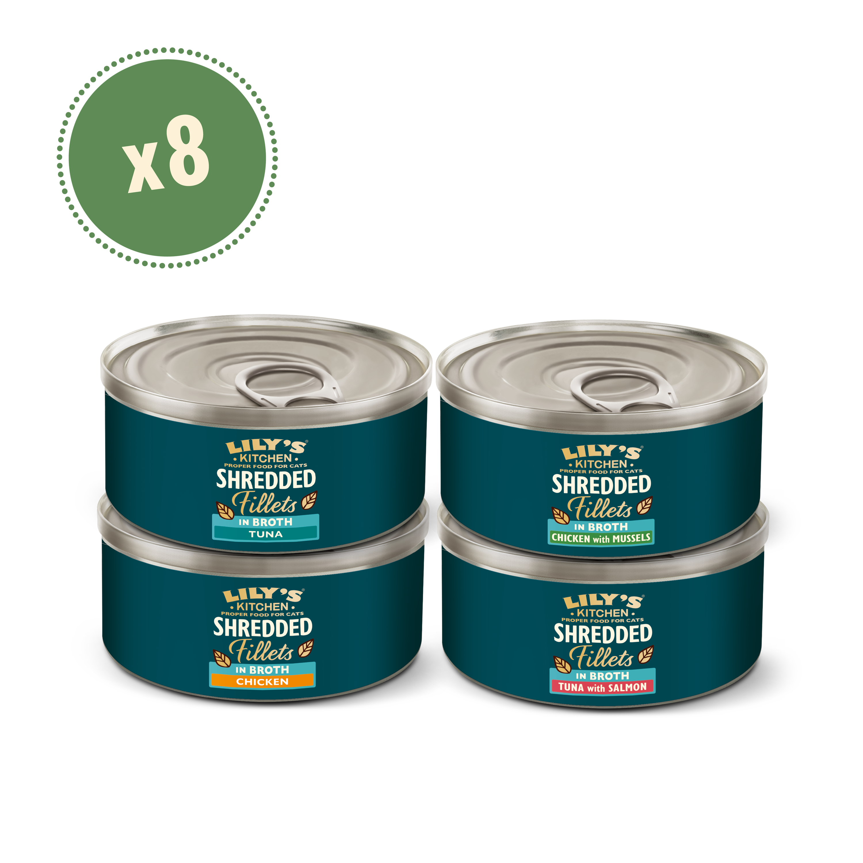 Lily's Kitchen - Multipack Effiloch&eacute;s en Bouillon Recettes sans C&eacute;r&eacute;ales pour Chats - 8x70g Image num&eacute;ro 3