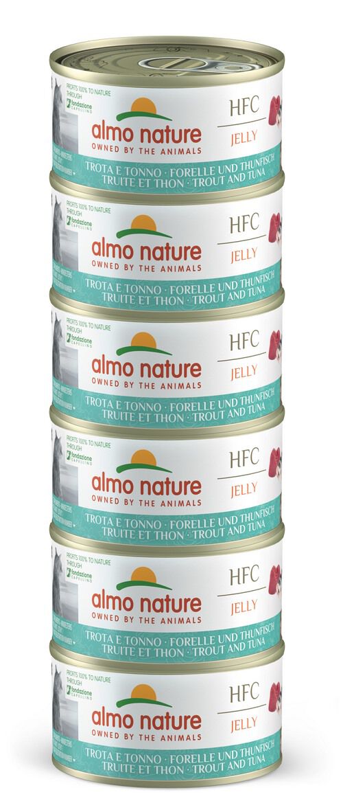 Almo Nature - Bo&icirc;te HFC Jelly Truite et Thon pour Chats - 6x70g Image num&eacute;ro 1