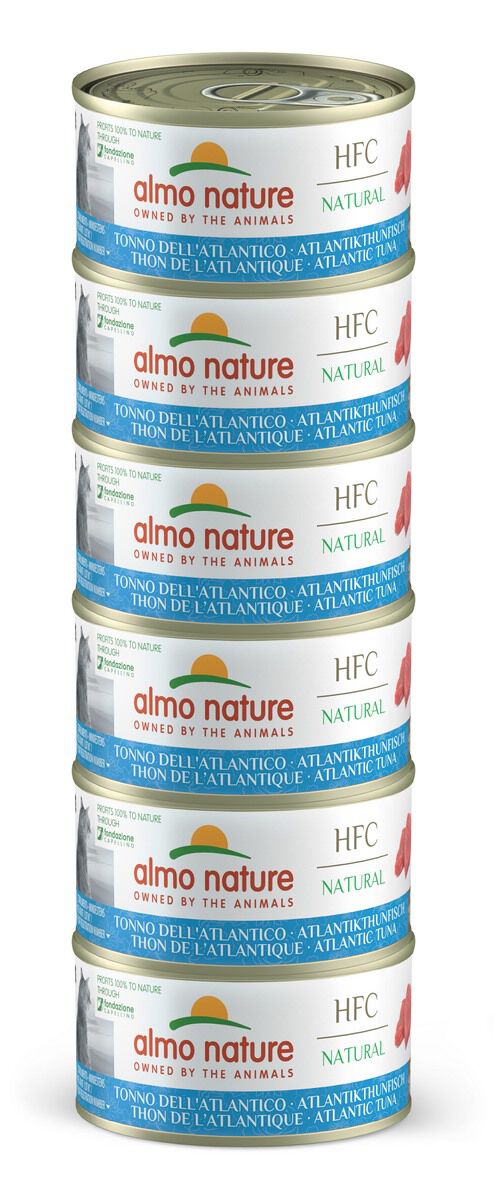 Almo Nature - Bo&icirc;te HFC Natural Thon de l'Atlantique pour Chats - 6x70g Image num&eacute;ro 1