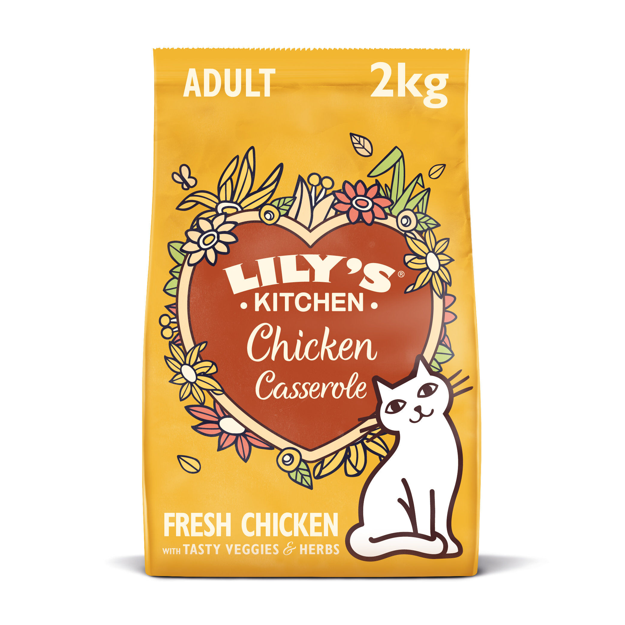 Lily's Kitchen - Croquettes Compl&egrave;tes sans C&eacute;r&eacute;ales Poulet Frais et L&eacute;gumes pour Chats Adultes - 2Kg Image num&eacute;ro 2