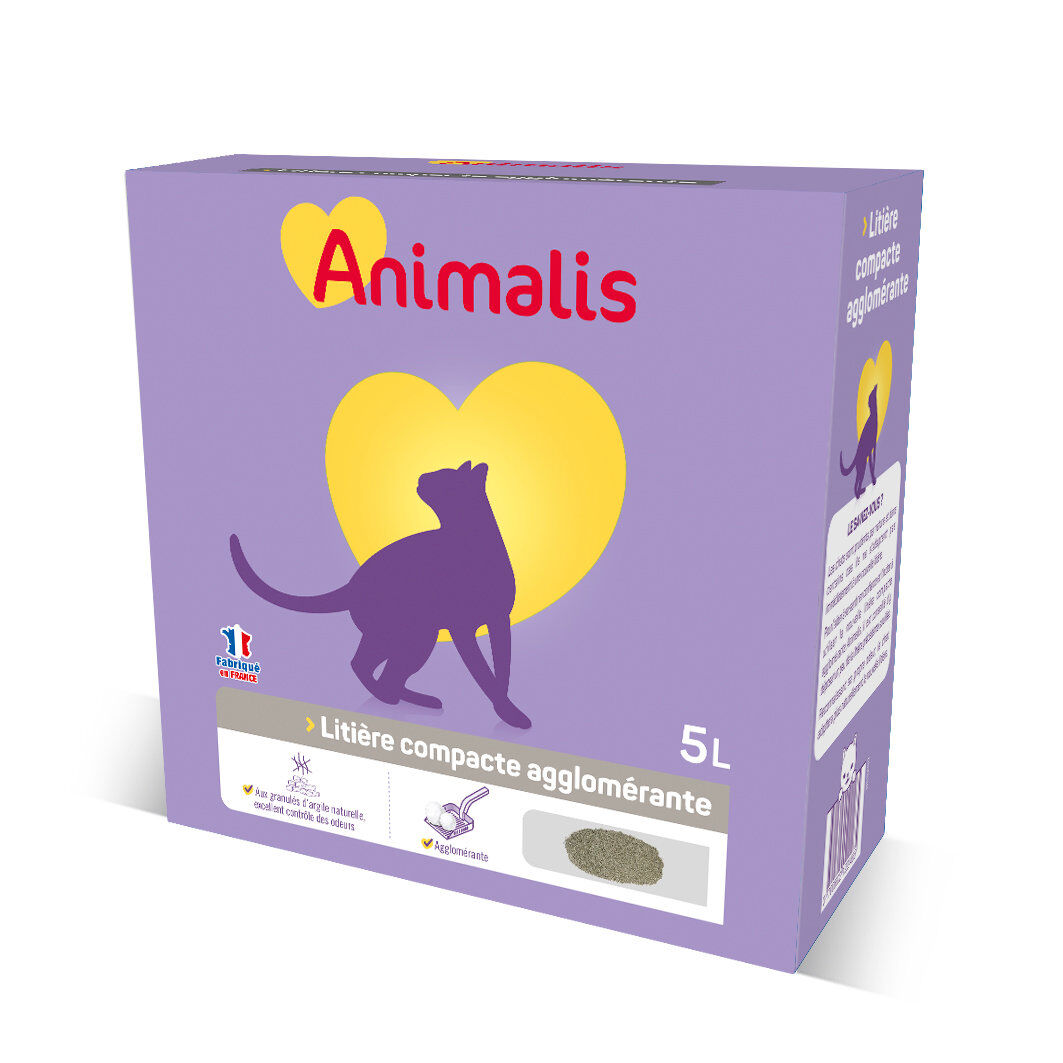 Animalis - Liti&egrave;re Compacte Parfum&eacute;e pour Chats - 5L Image num&eacute;ro 1