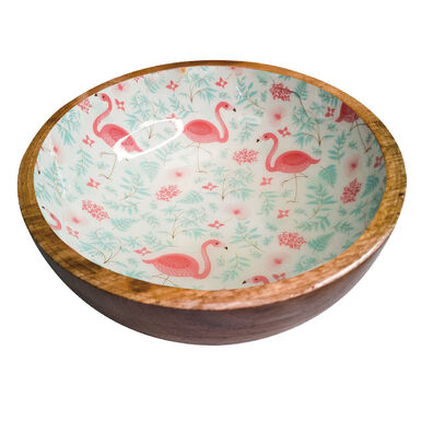 Croci - Bol en Bois Mango Flamant pour Chiens