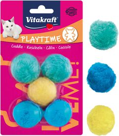 Vitakraft - 5 balles peluche pour chat