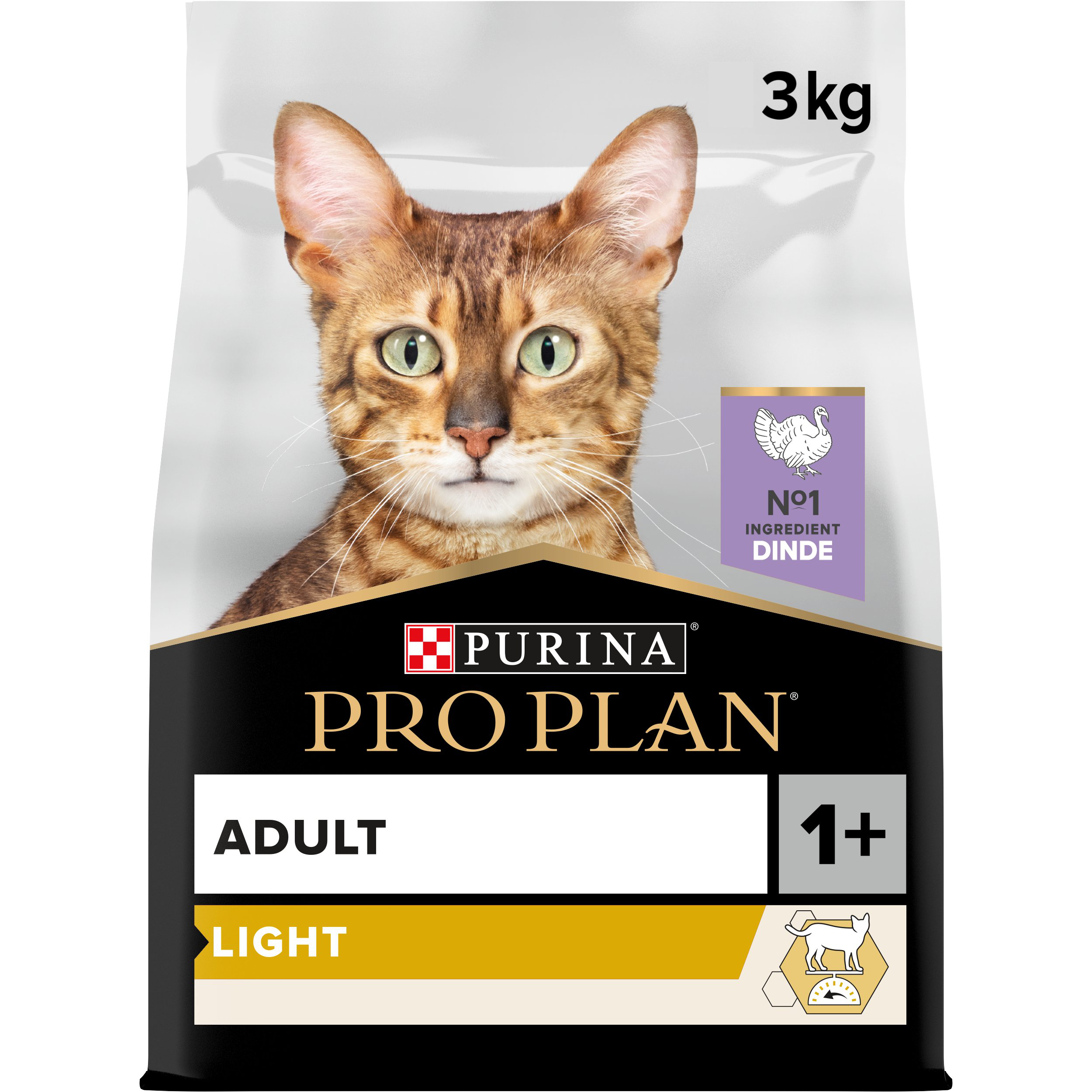 Pro Plan - Croquettes Light &agrave; la Dinde pour Chat Adulte - 3Kg Image num&eacute;ro 4