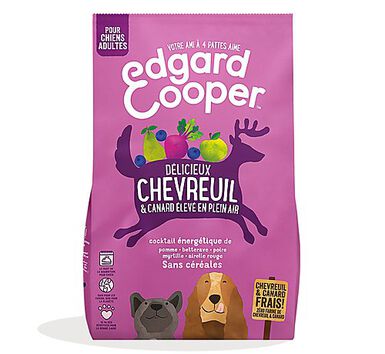 Edgard & Cooper - Croquettes au Chevreuil et Canard pour Chien - 7Kg