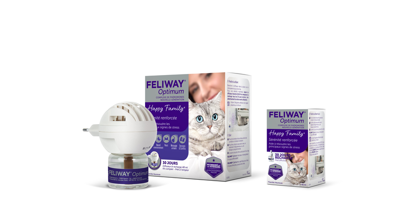 Feliway Optimum - Diffuseur + Recharge 30J pour le Stress du Chat - 48ml Image numéro 2 Feliway Optimum - Diffuseur + Recharge 30J pour le Stress du Chat - 48ml Image numéro 2