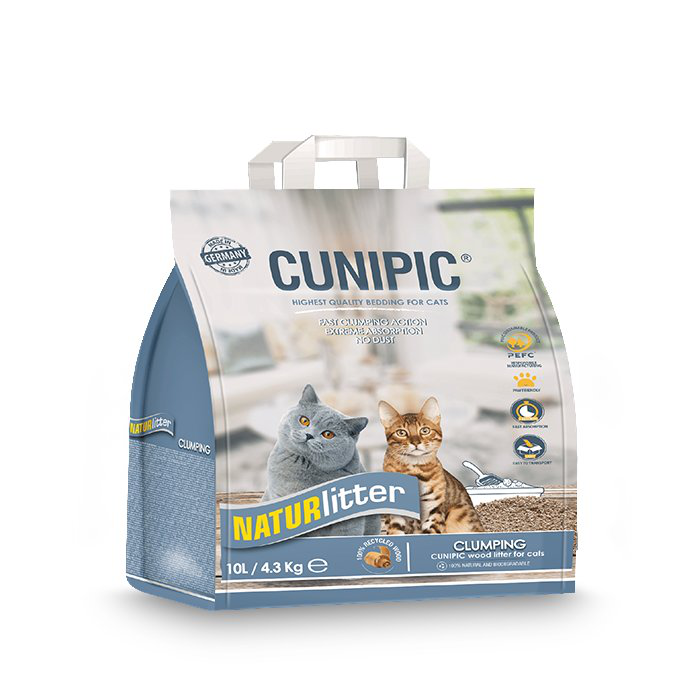 Cunipic - Liti&egrave;re Agglom&eacute;rante en Bois Naturlitter pour Chats - 10L Image num&eacute;ro 1