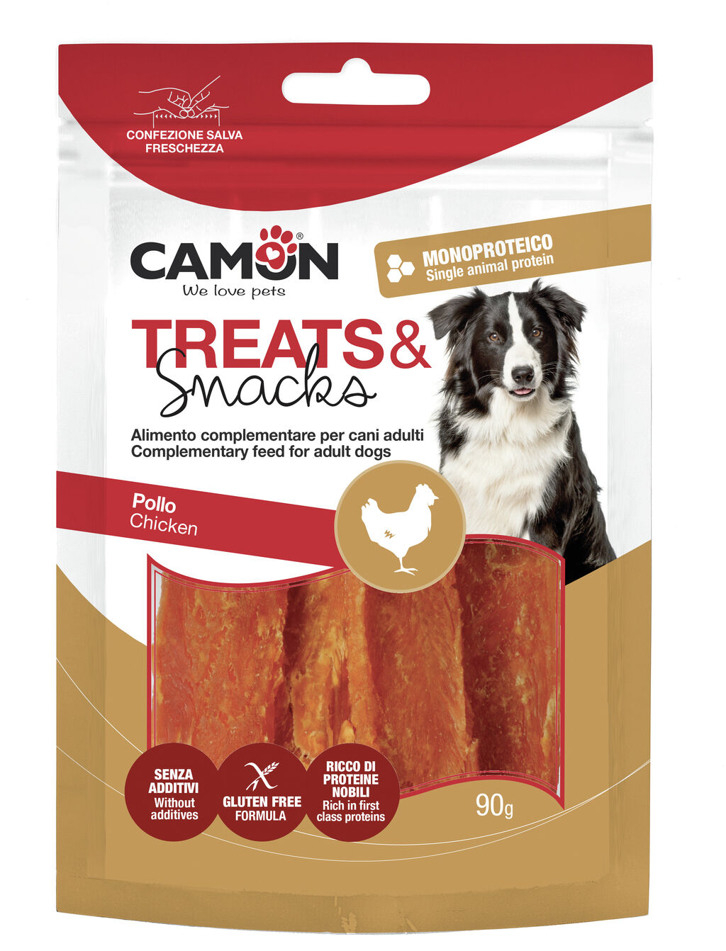 Camon - Friandises Treats & Snacks Crispy Chicken pour Chiens - 90g Image num&eacute;ro 1
