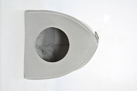 Leeby - Maison Triangulaire Cosy et Confortable pour Chat - Grise