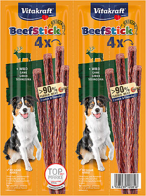 Vitakraft - Bâtonnets Beef Stick Gibier pour Chien - 4x12g