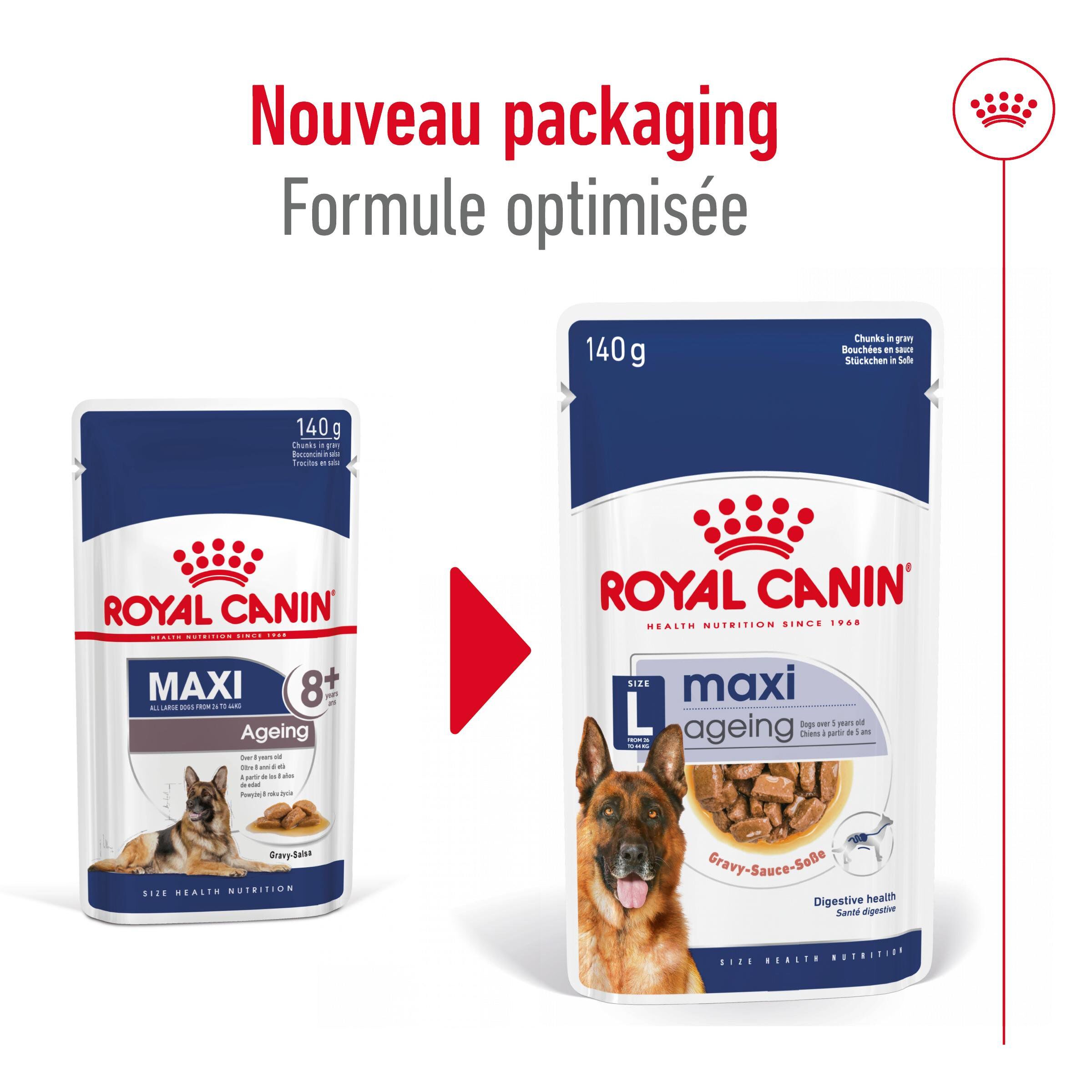ROYAL CANIN - SACHET FRAICHEUR MAXI AGEING en sauce POUR CHIENS SENIORS - 10x140 Image num&eacute;ro 9