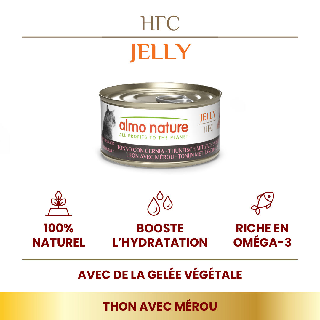 Almo Nature - P&acirc;t&eacute;e HFC Jelly Thon avec M&eacute;rou pour Chats - 70g Image num&eacute;ro 2