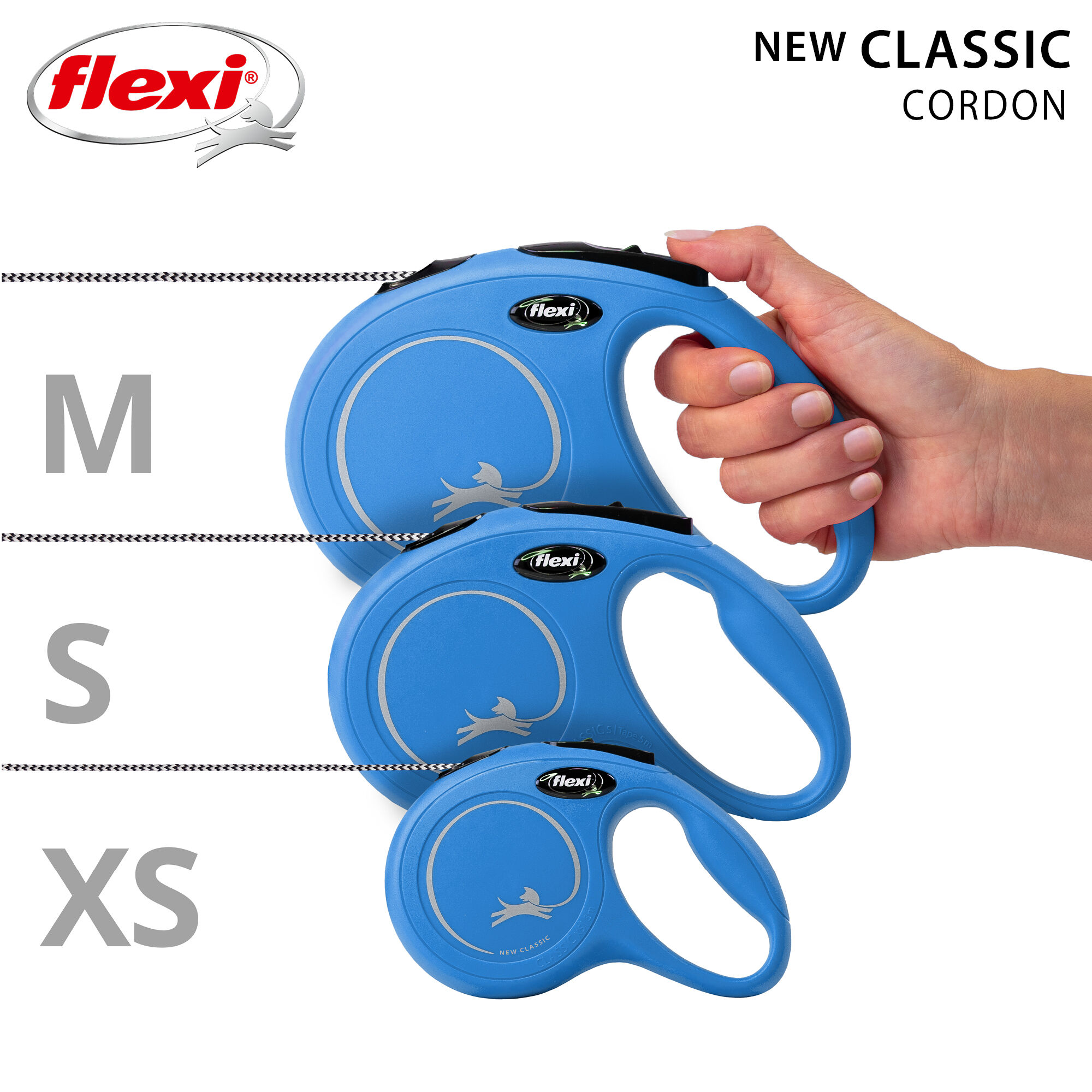 Flexi - Laisse Classic avec Cordon Bleu pour Chien - S 5m Image num&eacute;ro 7