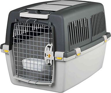Trixie - Box de Transport Gulliver Gris Clair/Gris Foncé - S/M : 52 x 51 x 72 cm