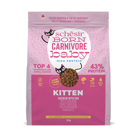 Schesir - Croquettes Born Carnivore Baby Au Poulet Et Oeuf Pour Chats - 255g