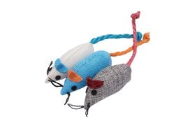 Tootoy! - Jouet Lot Souris en Toile de Jute - x3