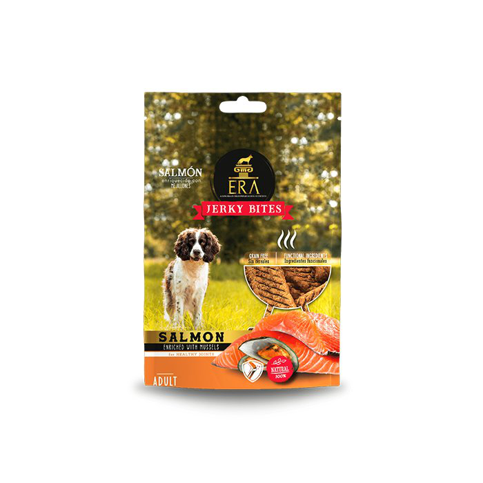 Era - Friandises Jerky Bites Saumon avec Moules pour Chiens - 90g Image num&eacute;ro 1