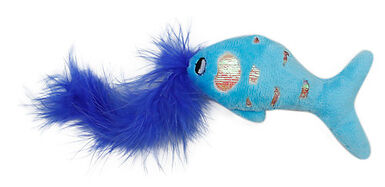 Animalis - Jouet Poisson Iris Bleu pour Chat - 23cm