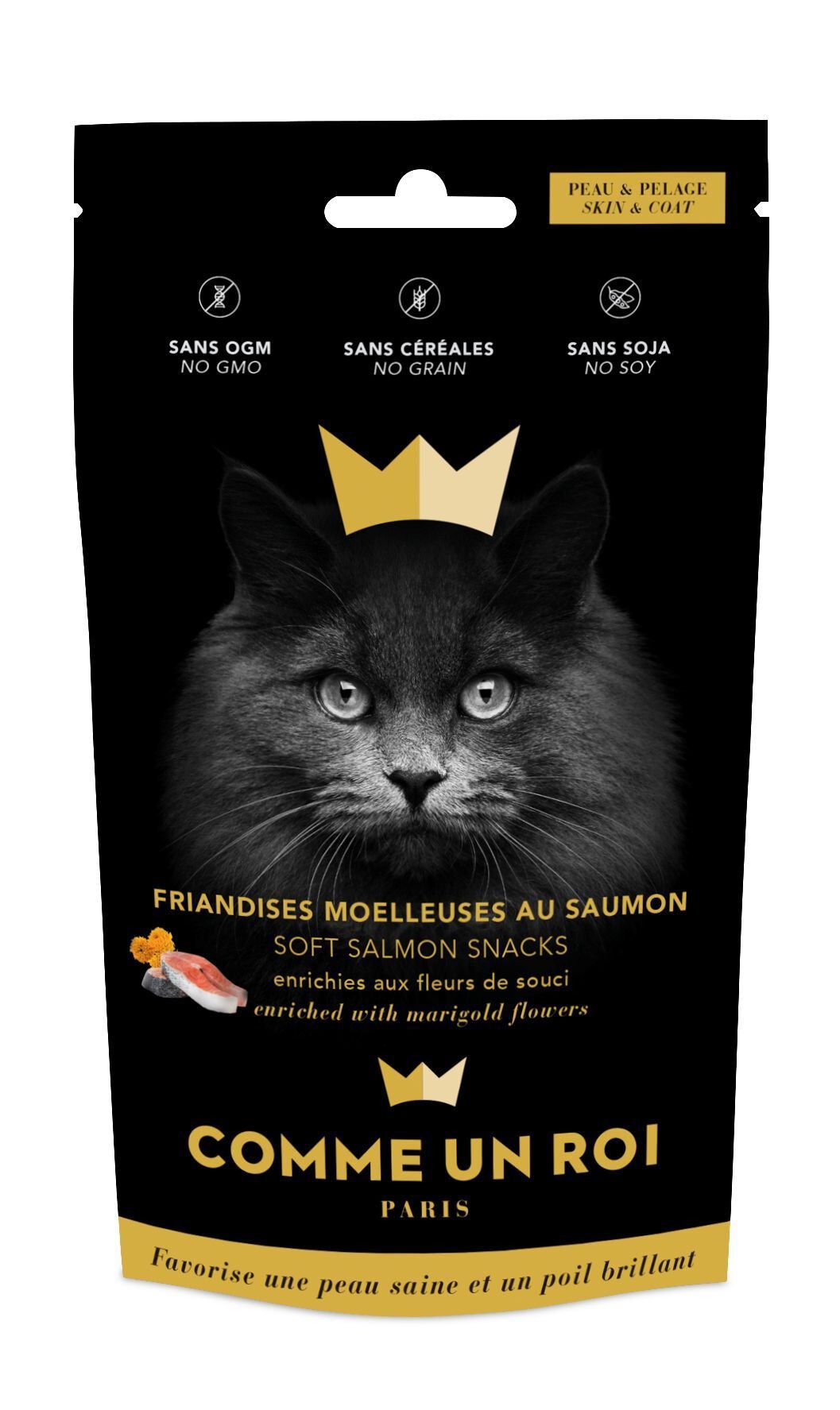 Comme Un Roi - Friandises Skin & Coat au Saumon pour Chat - 50g Image num&eacute;ro 1