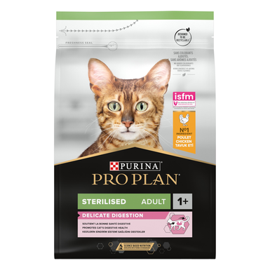 Pro Plan - Croquettes OPTIDIGEST Sterilised Adult Poulet pour Chat - 3Kg