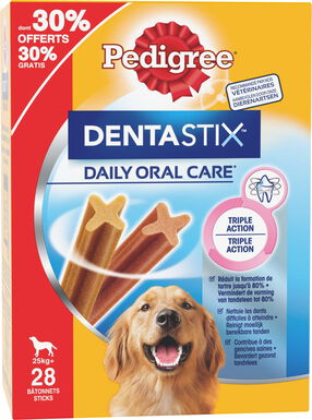 Pedigree - Friandises Dentastix pour Chien de Grande Taille - x28 dont 30% offerts