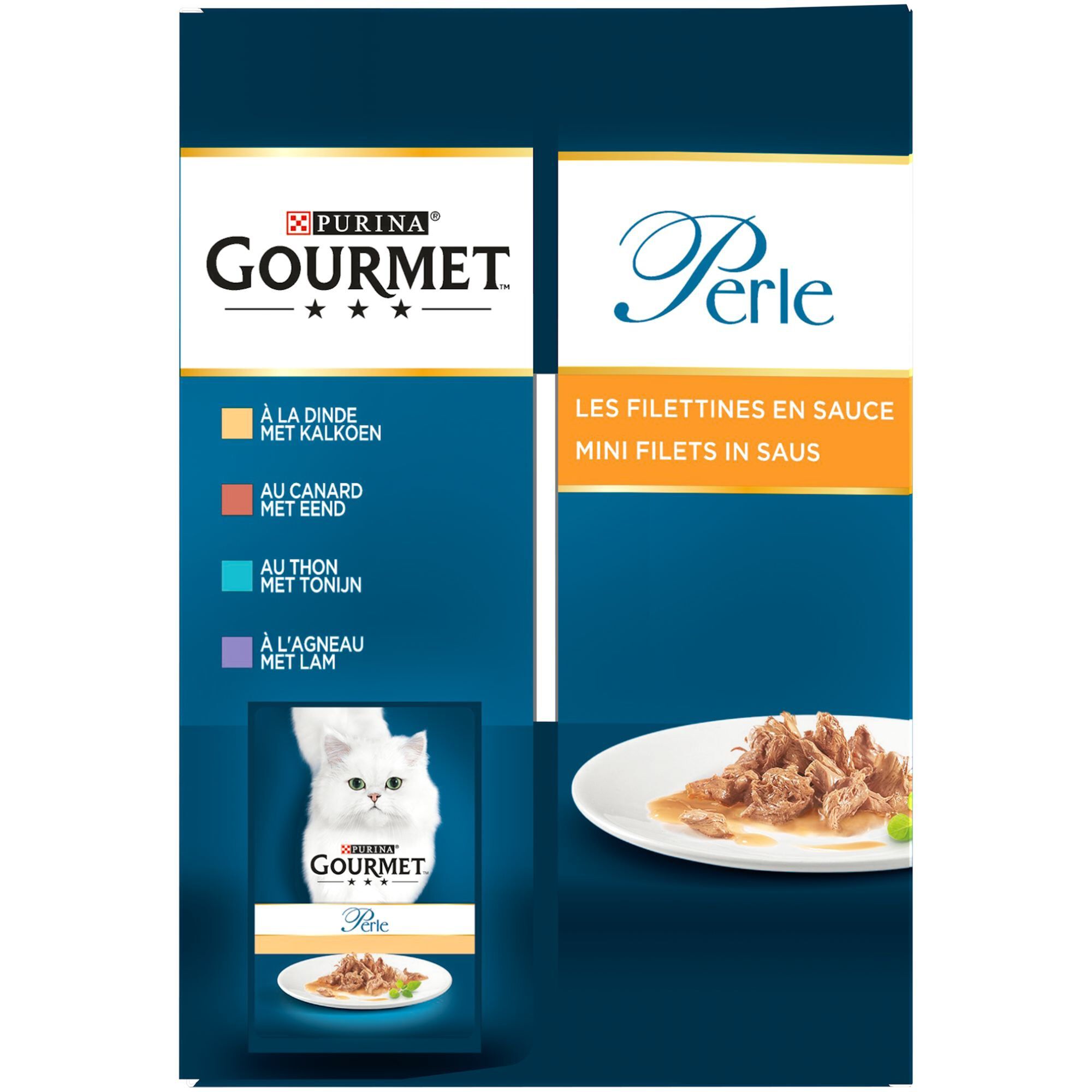 Gourmet - Sachets Perle Les Filettines avec Viandes et Poissons pour Chat - 12x85g Image num&eacute;ro 5